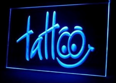 Tattoo Piercing Shop Open LED Neon Sign